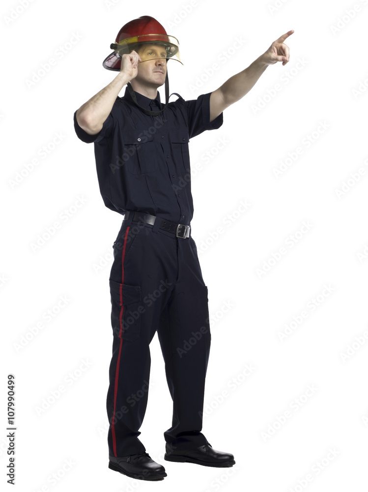 fireman pointing up fireman pointing up