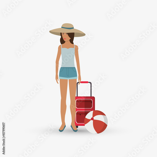 Icon of vacations design, vector illustration