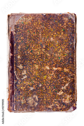 Old damaged book isolated o...