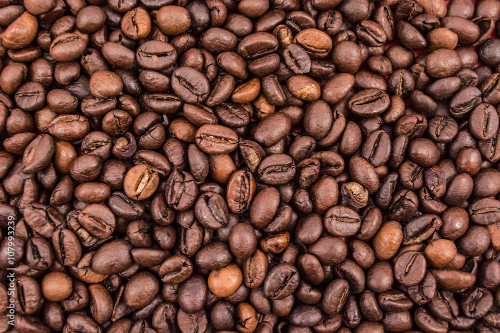 Fototapeta premium Smaczne ziarna kawy