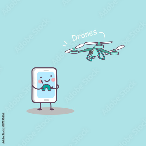smart phone play with drones
