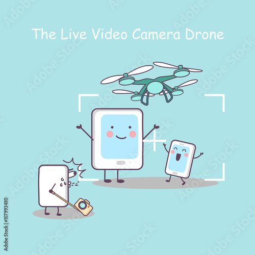 live video cameradrone with smartphone