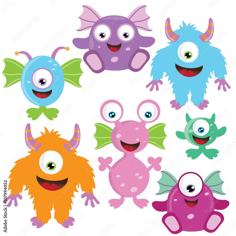 Funny monster vector illustration Funny monster vector illustration