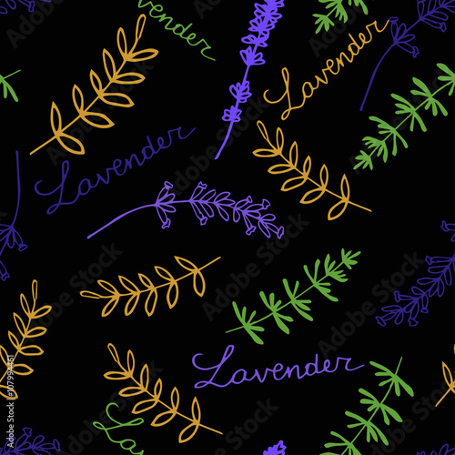 Lavender Seamless pattern 