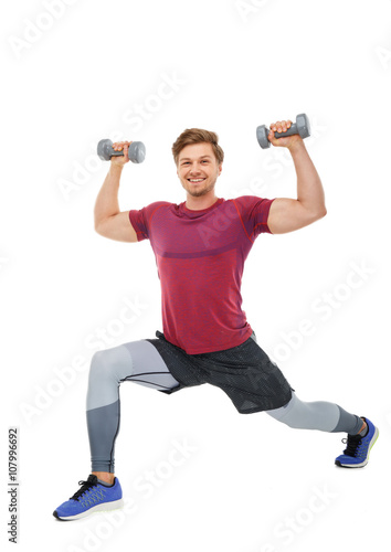 A man doing legs workouts.