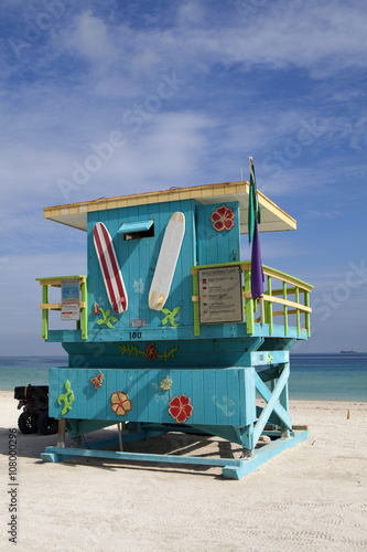A Miami Beach LifeGuard Stand  © Aneese