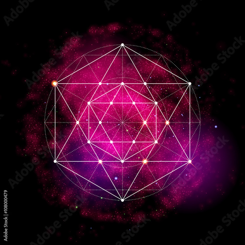 Sacred geometry symbol. Flower of life sign