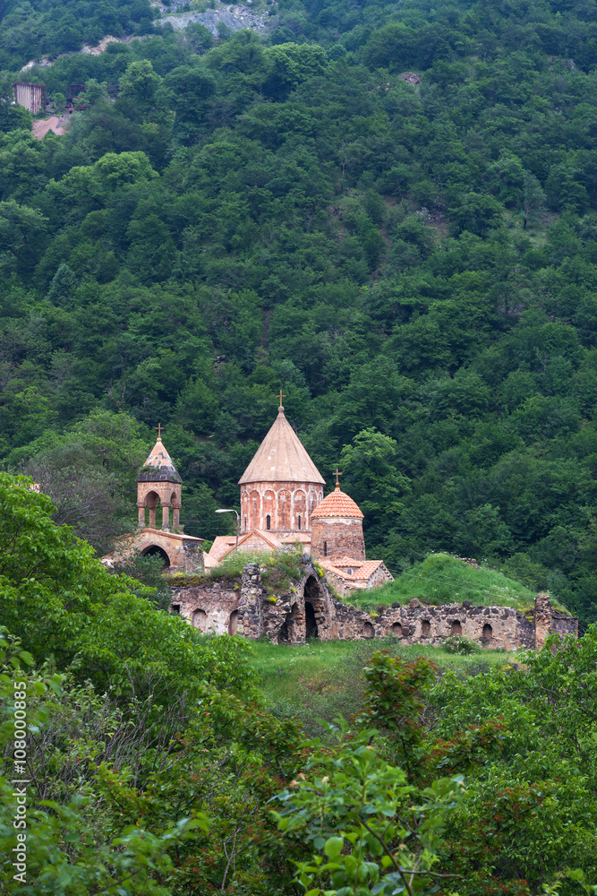 View of Dadivank monastery in green