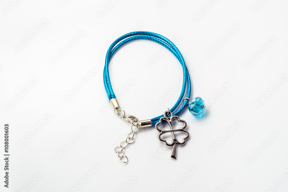 Youth bracelet made with leather and crystal glass, female jewelry and fashion Youth bracelet made with leather and crystal glass, female jewelry and fashion
