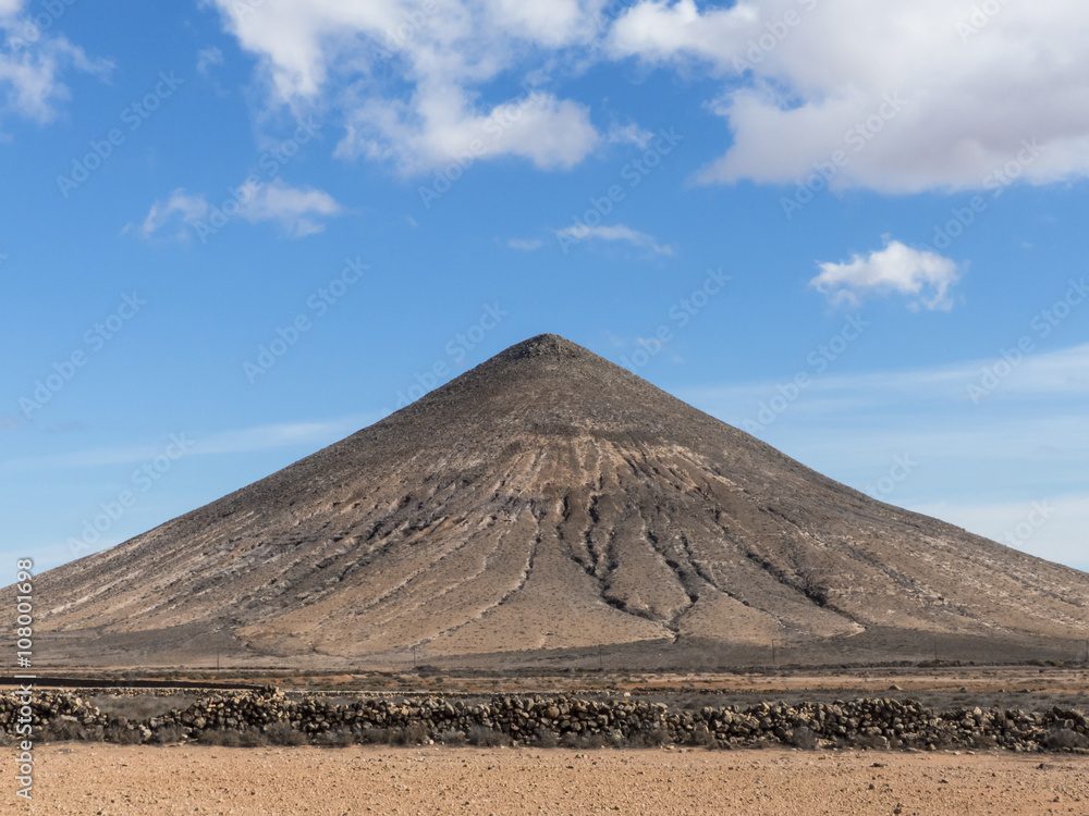 Volcanic mountain on the Canary Island Fuerteventura.