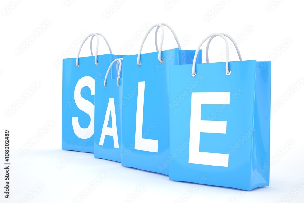 sale written on shopping bag. 3d rendering. sale written on shopping bag. 3d rendering.