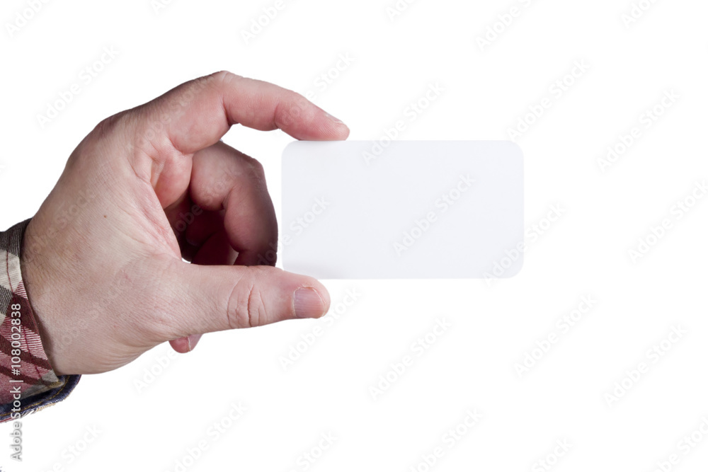 Obraz premium Business card in hand