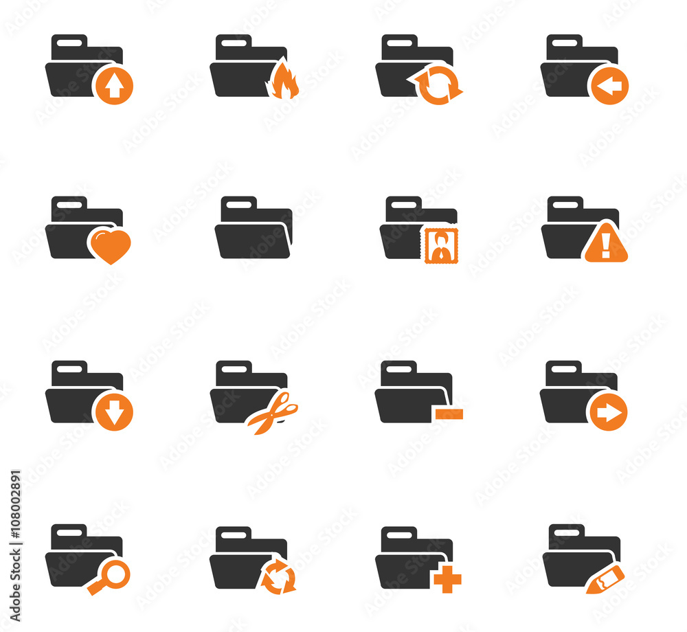 Folders icons set Folders icons set
