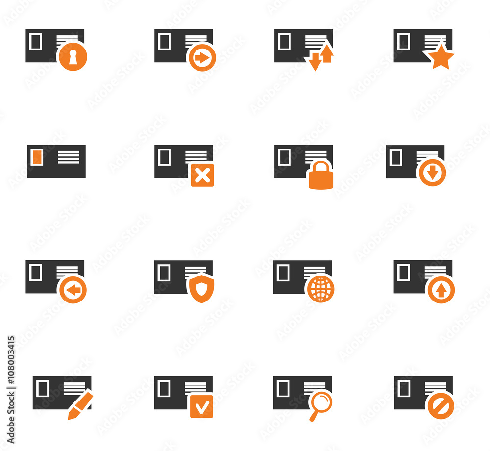 Mail and envelope icons set Mail and envelope icons set