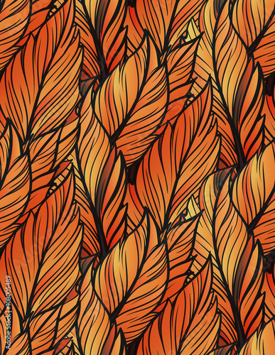 Bright leaves seamles pattern © Black Spring
