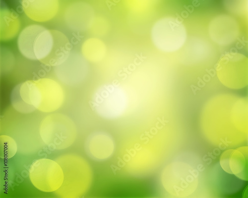 Green nature 3d abstract bokeh background.