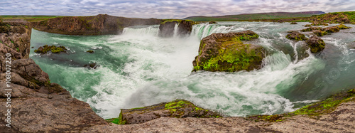 Panorama of Godafoss waterf...