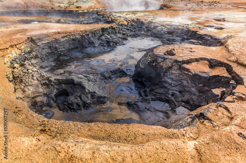 Stunning geothermal hot area, Iceland