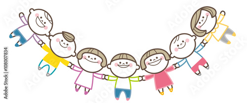 手をつなぐ子供