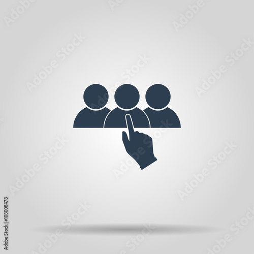 Select of good man icon, vector illustration.