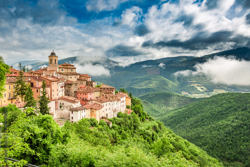 Wonderful small town on hill, Umbria, Italy