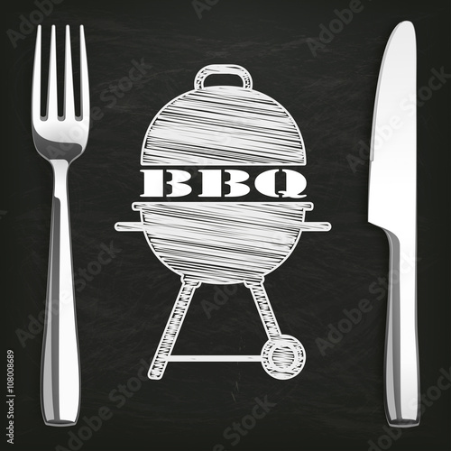 Blackboard BBQ Fork Knife