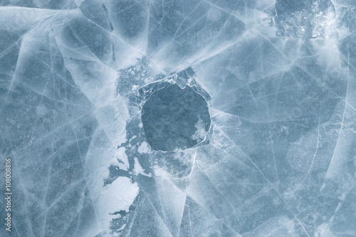 Texture of ice of Sea of Japan.