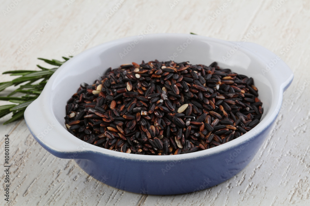 Wild rice in the bowl Wild rice in the bowl