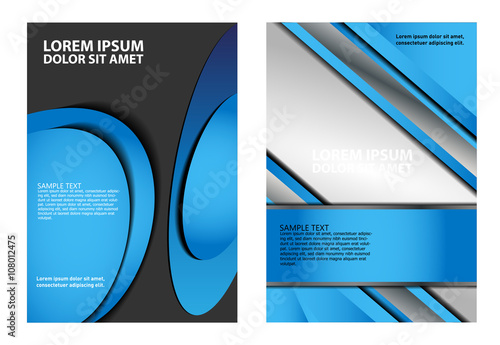 blue Flyer or Cover Design - Business Vector
