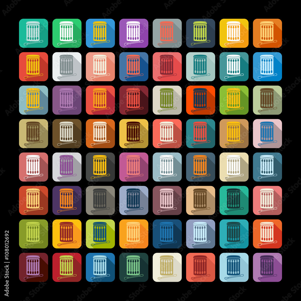 Flat design: cotton swabs Flat design: cotton swabs