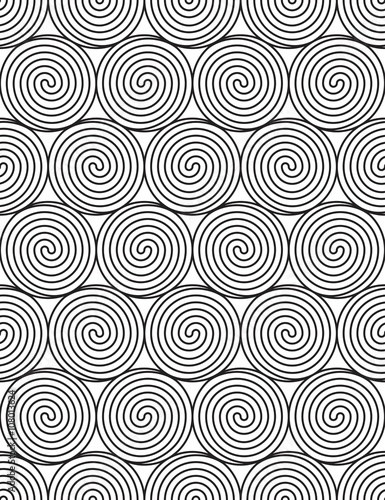 Vector seamless texture. Modern abstract background. Monochrome pattern of repeating shapes.