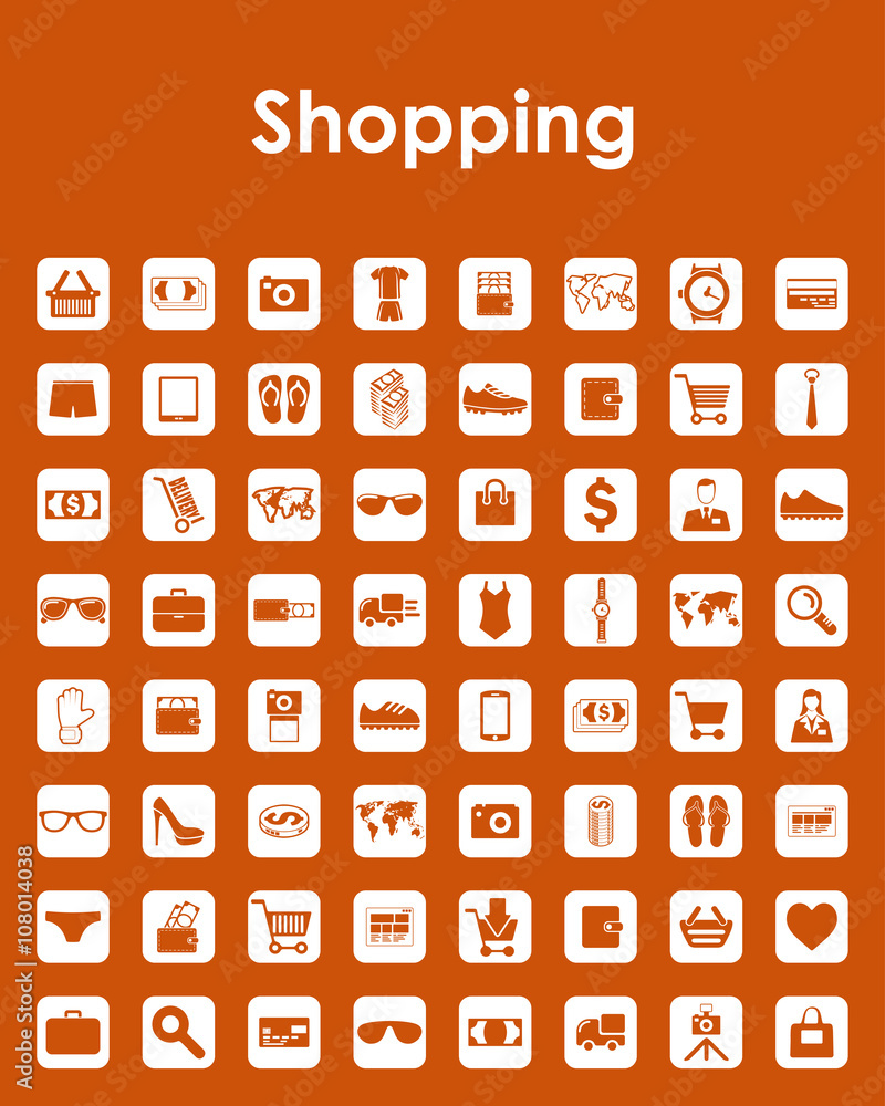 Set of shopping simple icons Set of shopping simple icons