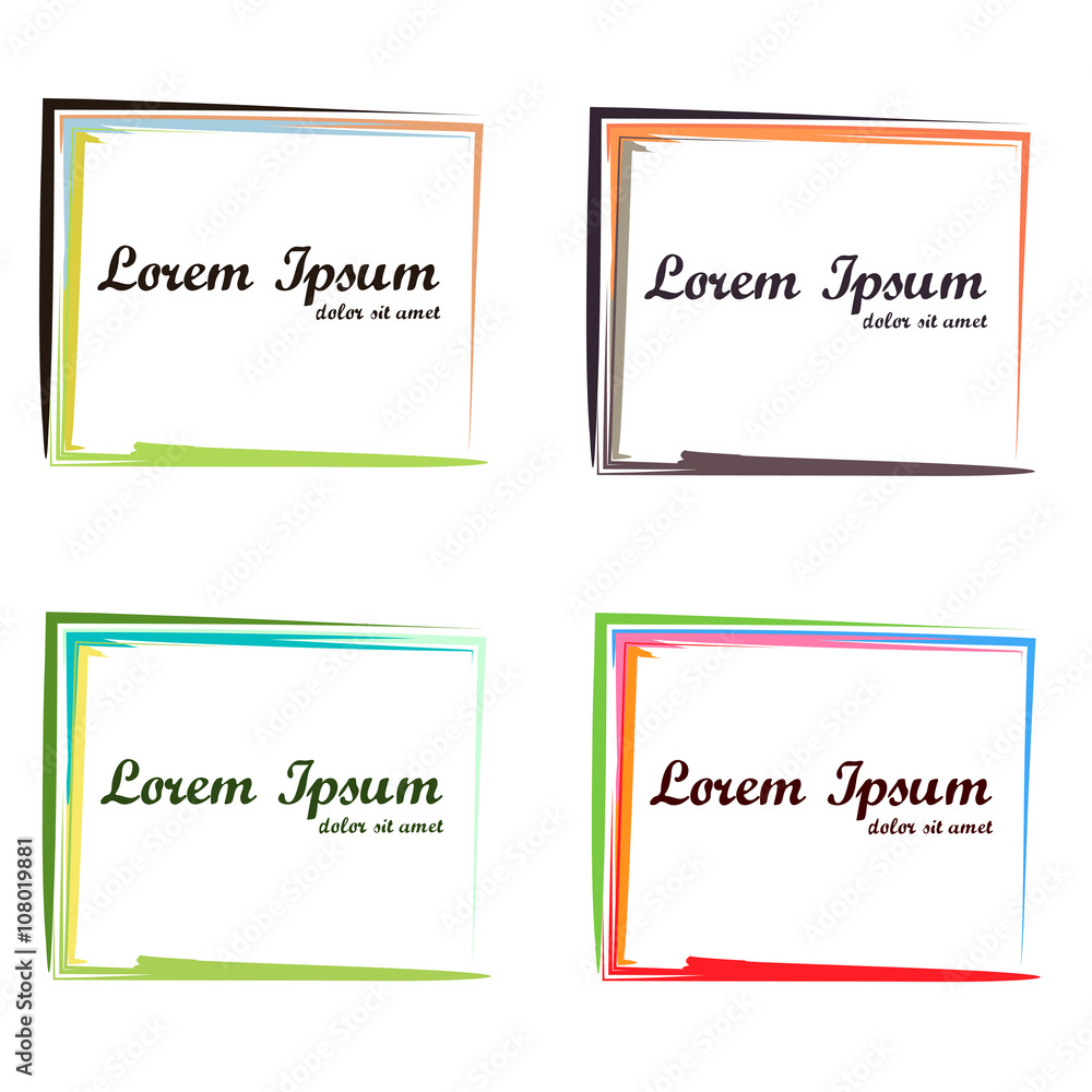Obraz premium square frames. Abstract frames. Vector design