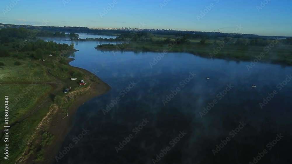 morning flight over the lake morning flight over the lake
