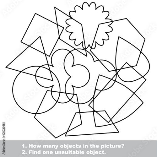 Simple geometric shapes mishmash set in vector.
