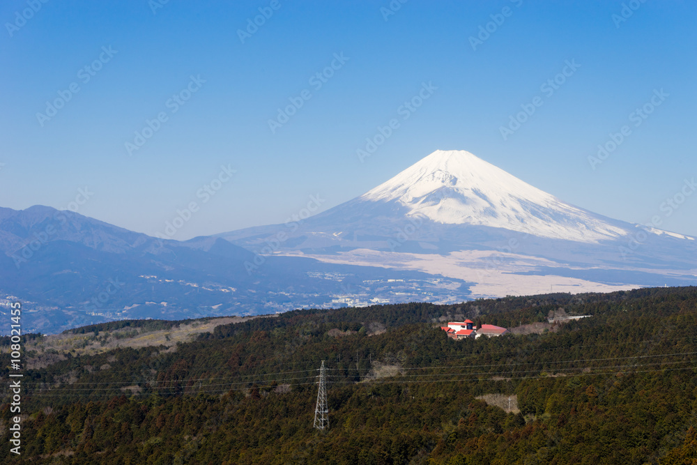 Mount Fuji which I saw from Yamanaka Castle Park