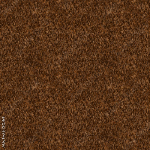 Vector Seamless Pattern. Brown Fur Background. photo