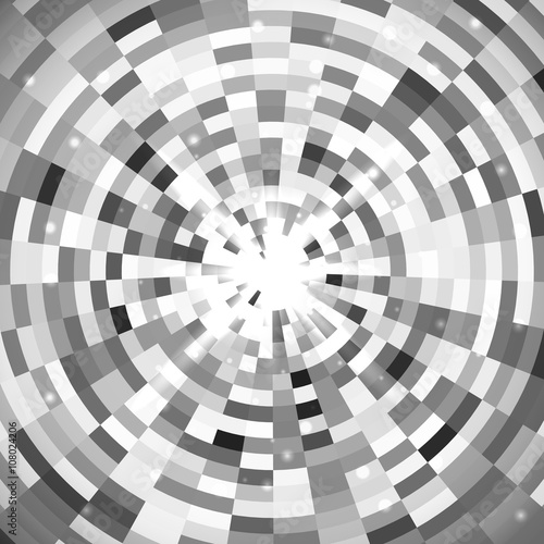 Abstract gray round mosaic background