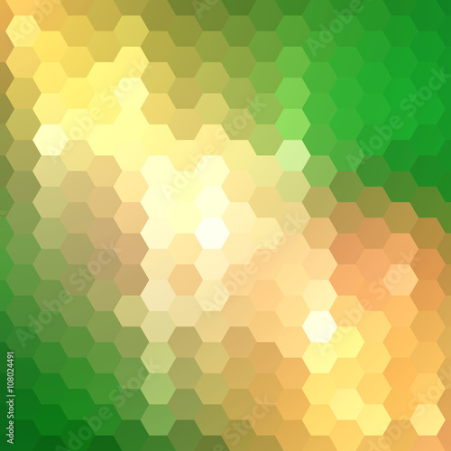 Abstract colorful hexagons background