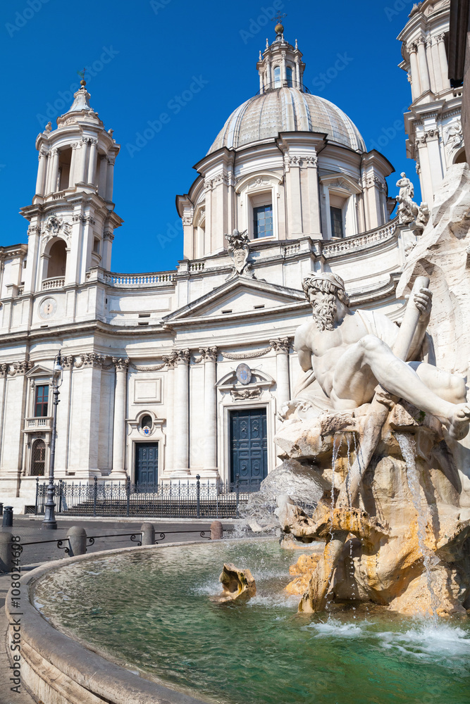 Naklejka premium Palazzo Pamphilj, a palace in Piazza Navona