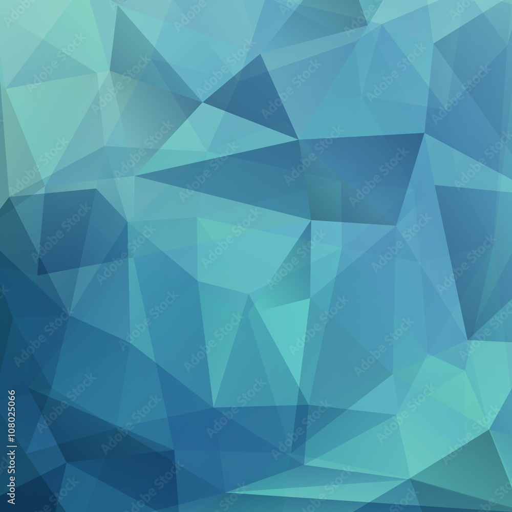 Abstract turquoise triangles background