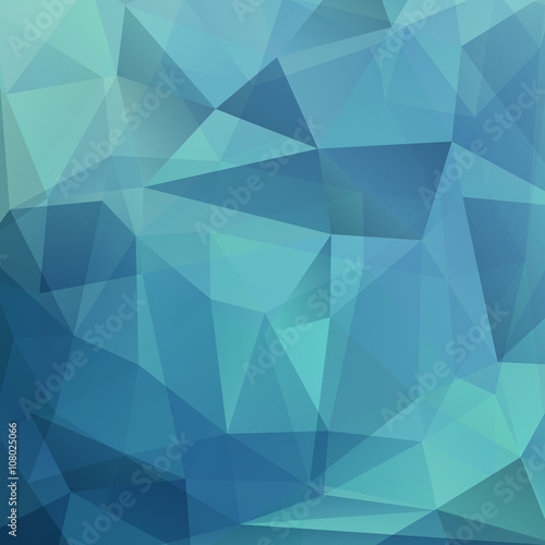 Abstract turquoise triangles background