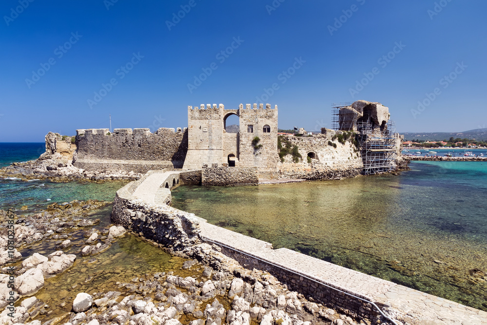 Methoni medieval castle in Greece