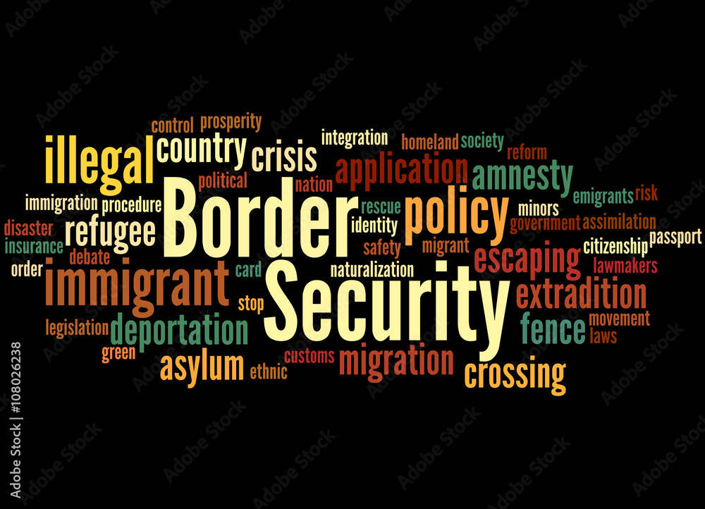 Border Security, word cloud concept 3