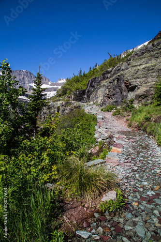 Glacier national park montana mountains and lakes