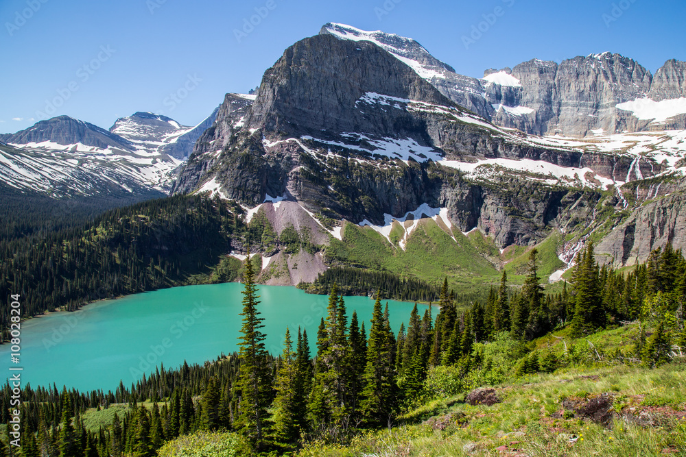 Photographie Glacier national park montana mountains and lakes - Acheter-le  sur Europosters.fr
