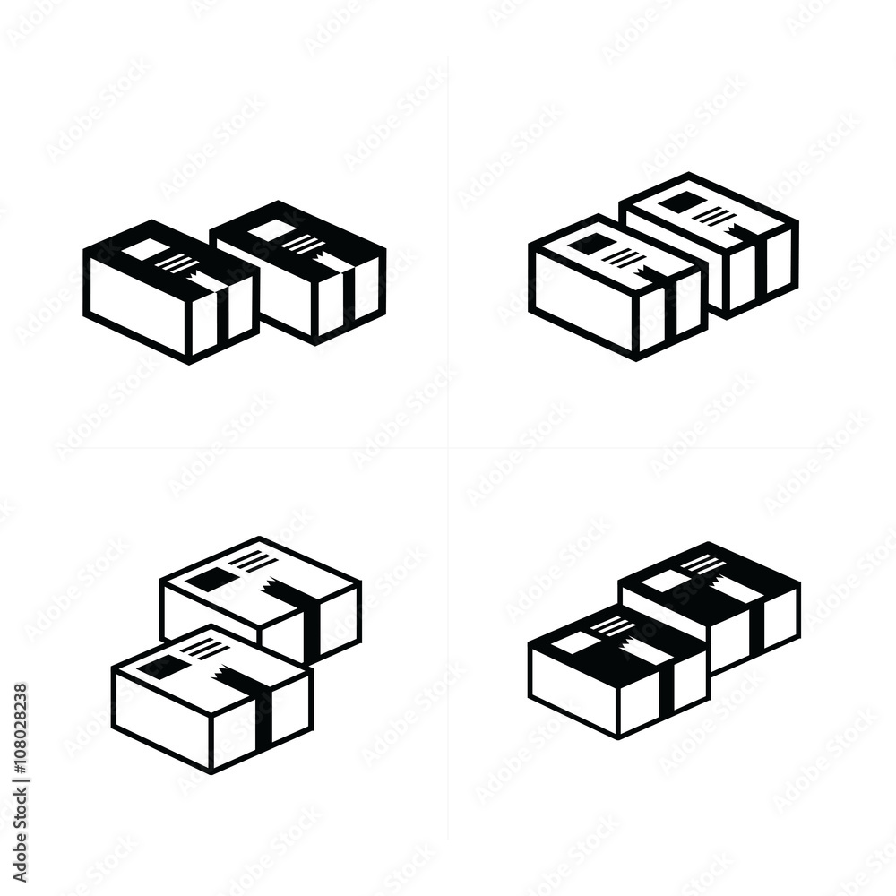 box icons set 4 design