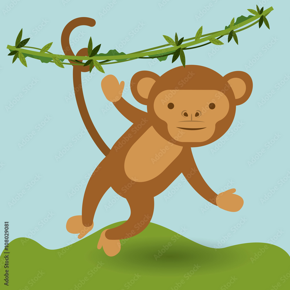 Obraz premium cute monkey design