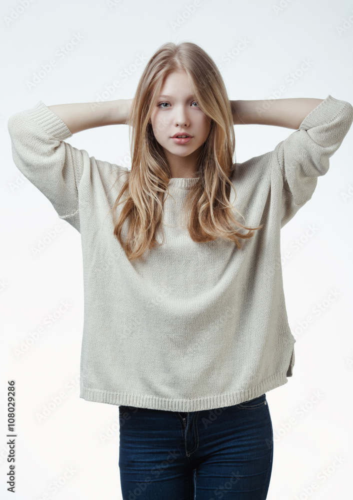 beautiful blond teen girl portrait beautiful blond teen girl portrait