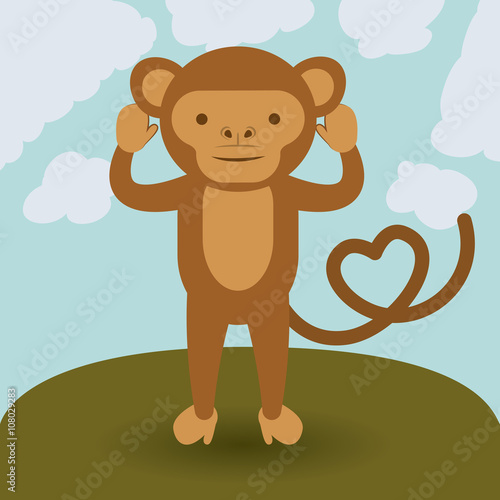 cute monkey design